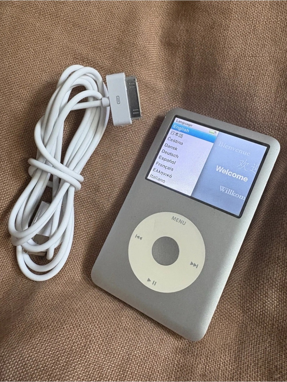 Apple Silver iPod Classic with White Dock Cable